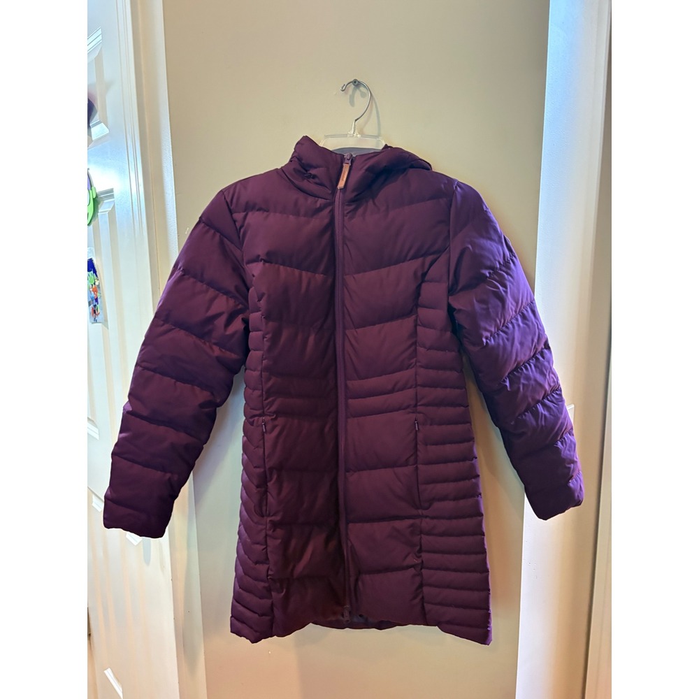 Alpine Design Purple Hooded Puffer Parka Jacket XS Plum Quilted Mid-Length